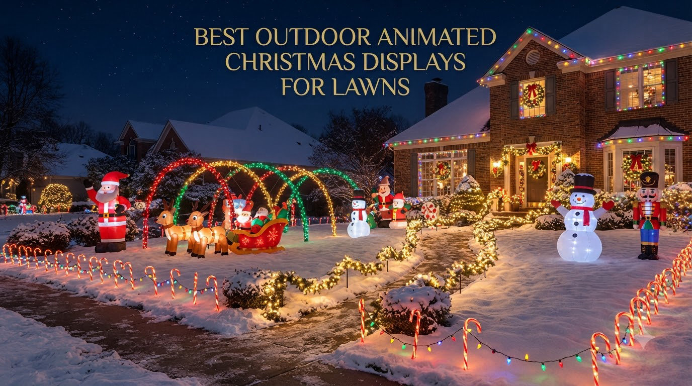 best outdoor animated Christmas displays for lawns