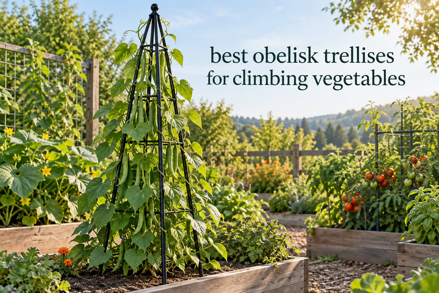best obelisk trellises for climbing vegetables