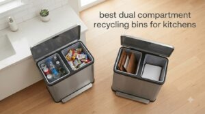 best dual compartment recycling bins for kitchens