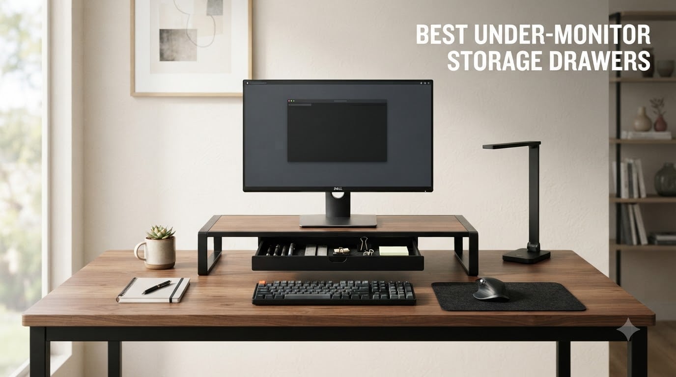best under-monitor storage drawers