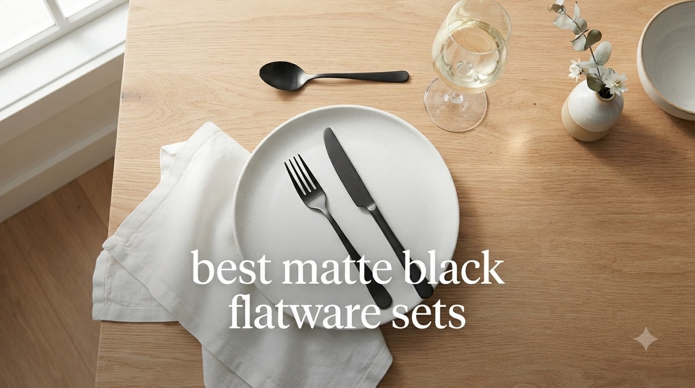 best matte black flatware sets