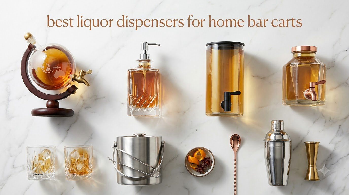 best liquor dispensers for home bar carts