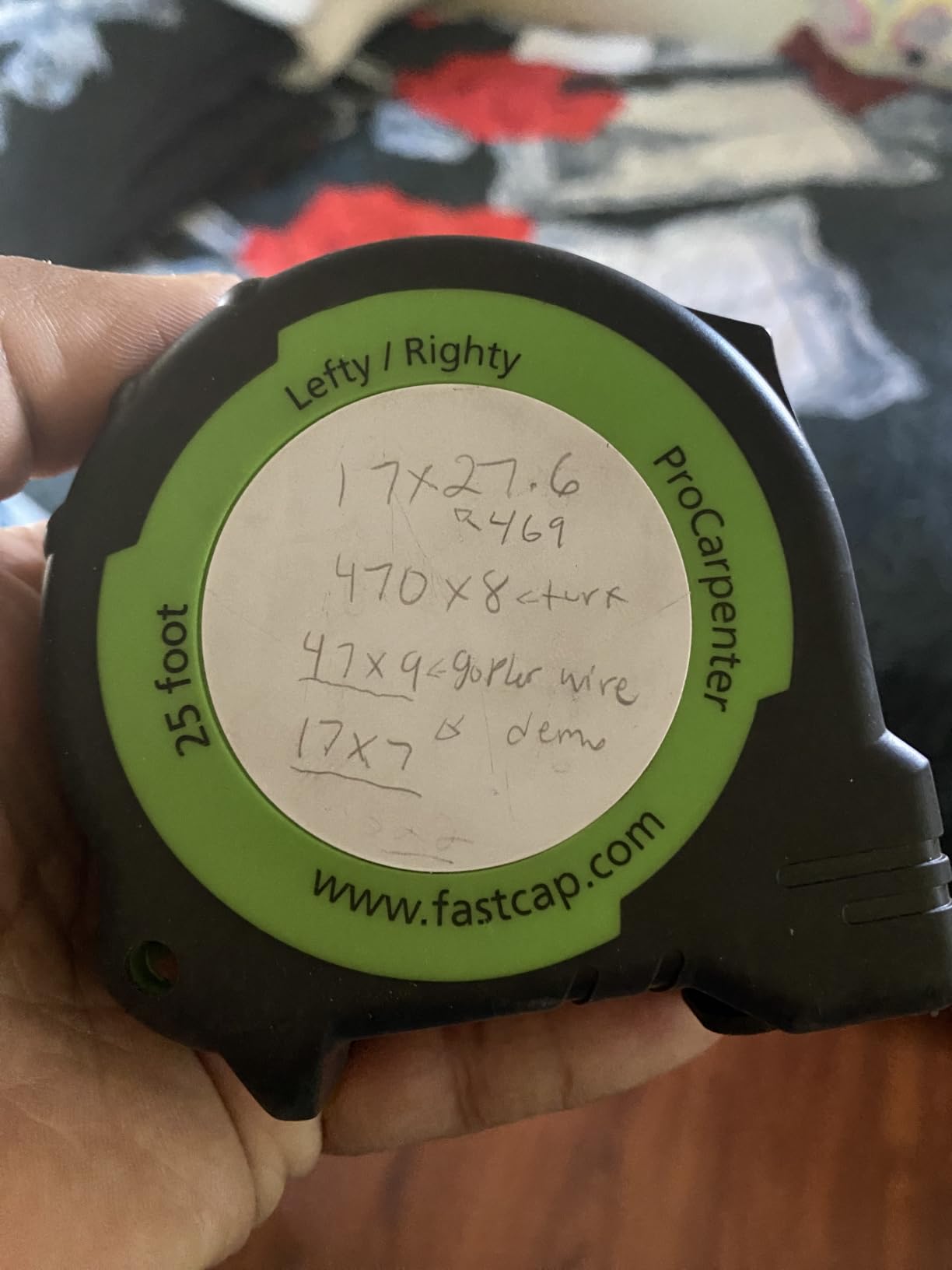 FastCap ProCarpenter Standard Reverse Measuring Tape, 25-Foot customer photo 1