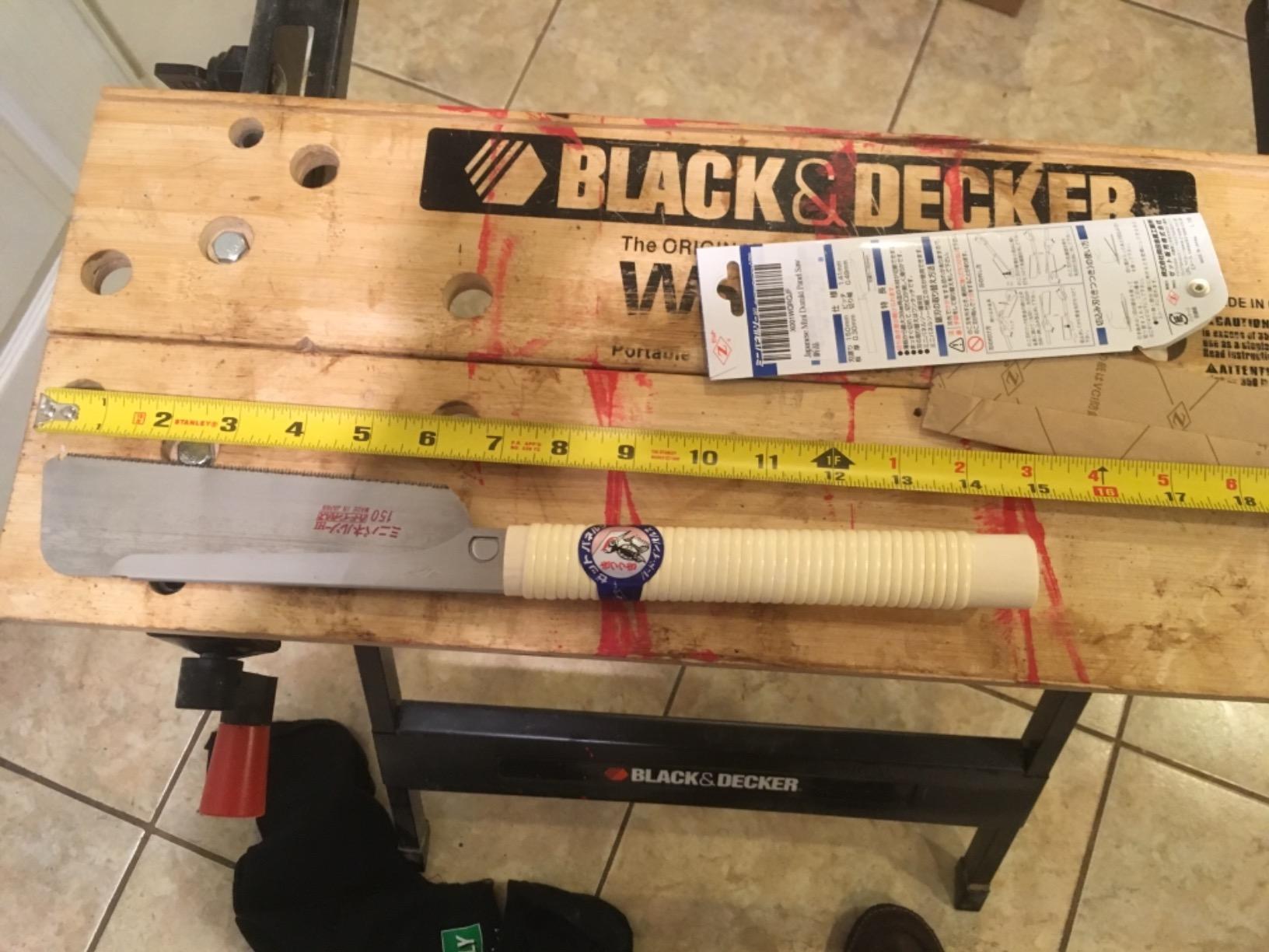ROCKLER Japanese Mini Dozuki Panel Saw, 150mm Blade, 106 Teeth, Silver customer photo 1