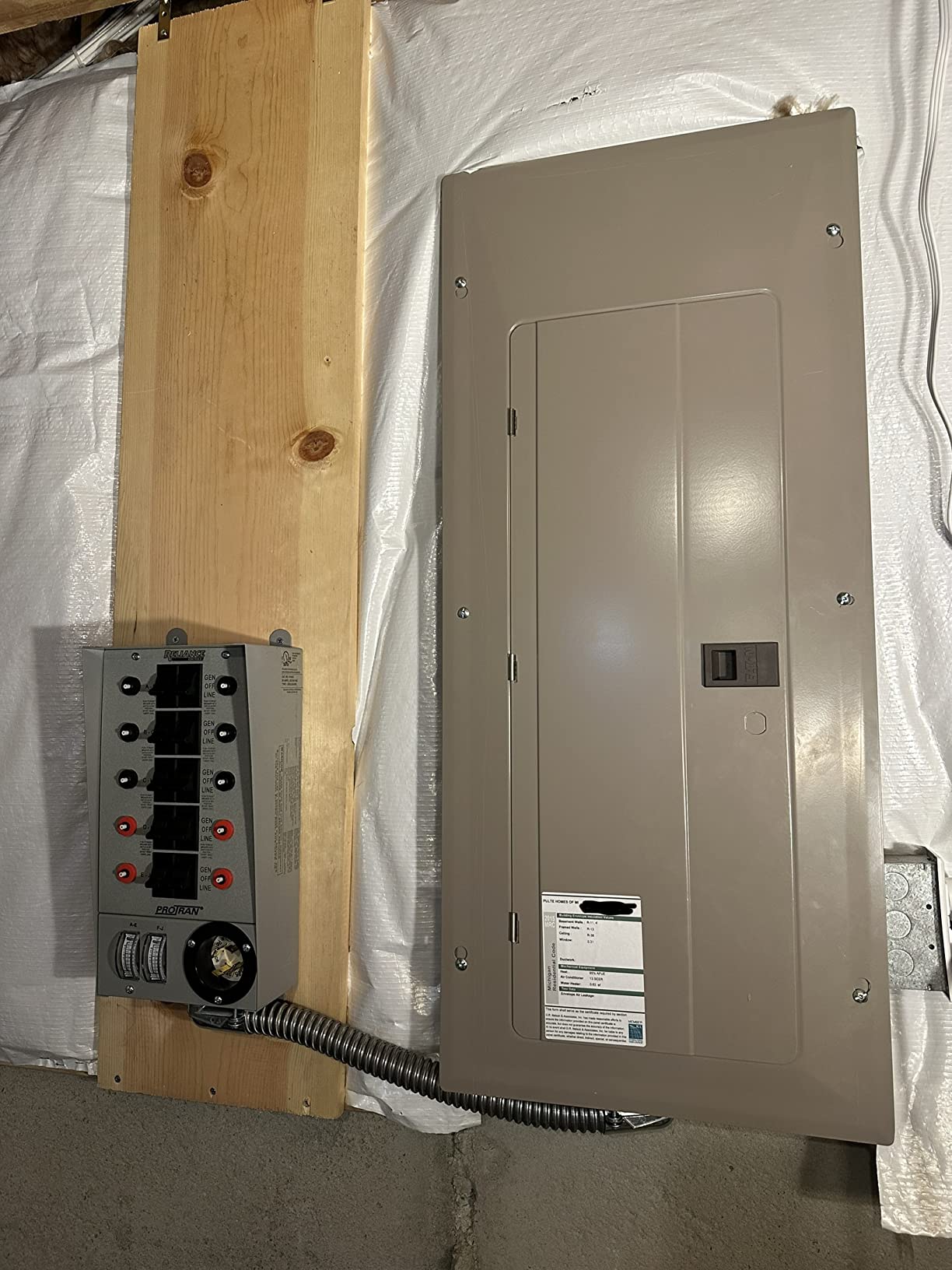 Reliance Controls Indoor Backup Power Transfer Switch, 30 Amp, 10 Circuit Transfer Panel for Portable Generators and Compatible Backup Power Systems, Up to 7,500 Running Watts, 30310A customer photo 2