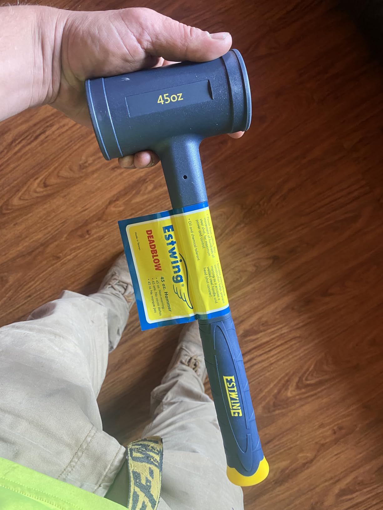 ESTWING Dead Blow Hammer - 45 oz Mallet with No-Mar Polyurethane & Cushion Grip Handle - CCD45 customer photo 2