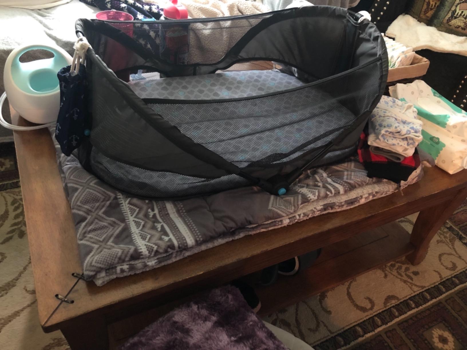 Munchkin Brica Baby Travel Pod, Infant and Baby Travel Essential for Flying and Car Travelling, Easy Setup, Portable, Grey customer photo 1