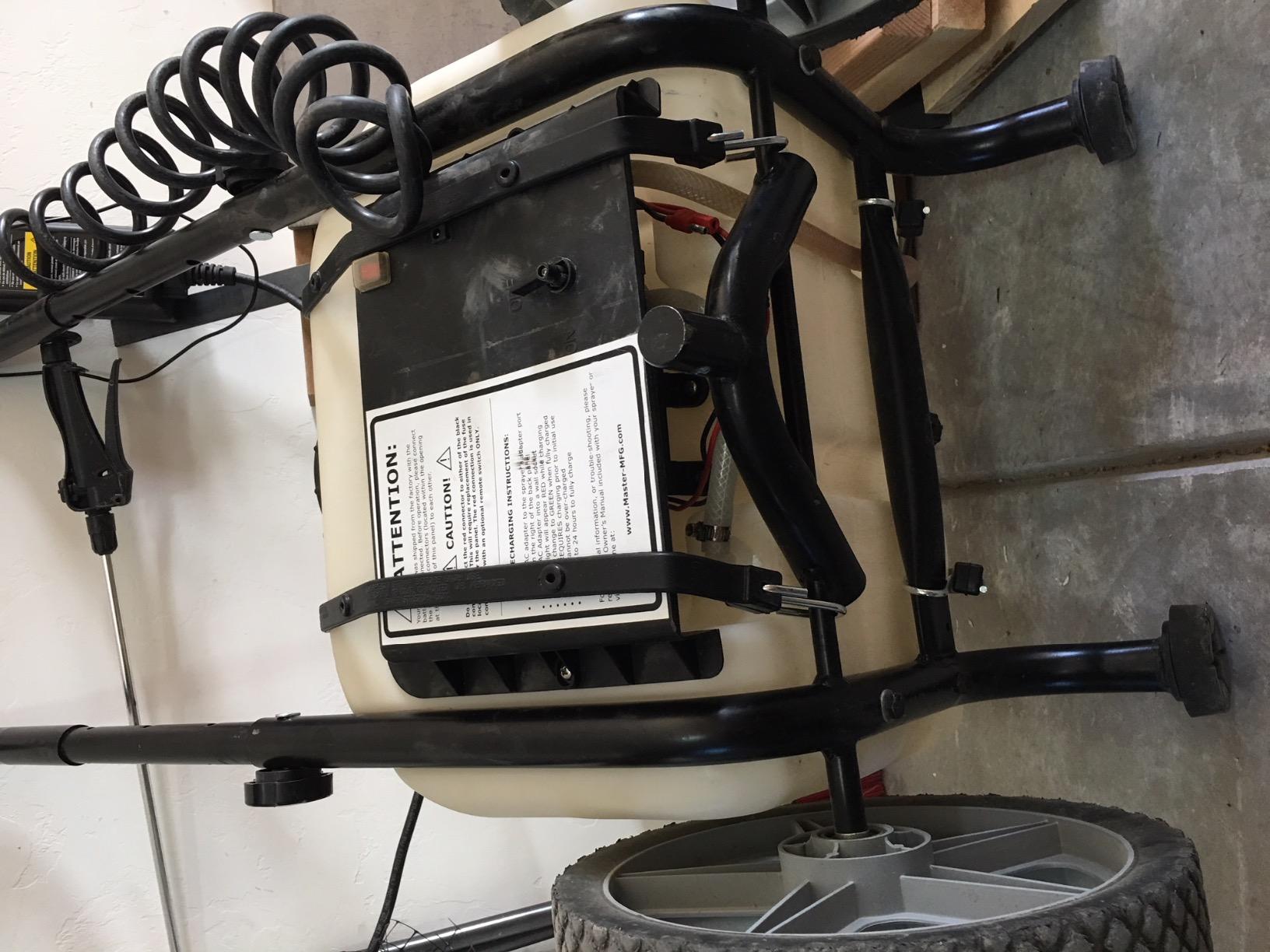 Master Mfg Revolt Lithium-Ion Series 9 Gallon Pull & Tow Sprayer-1.0GPM, 50