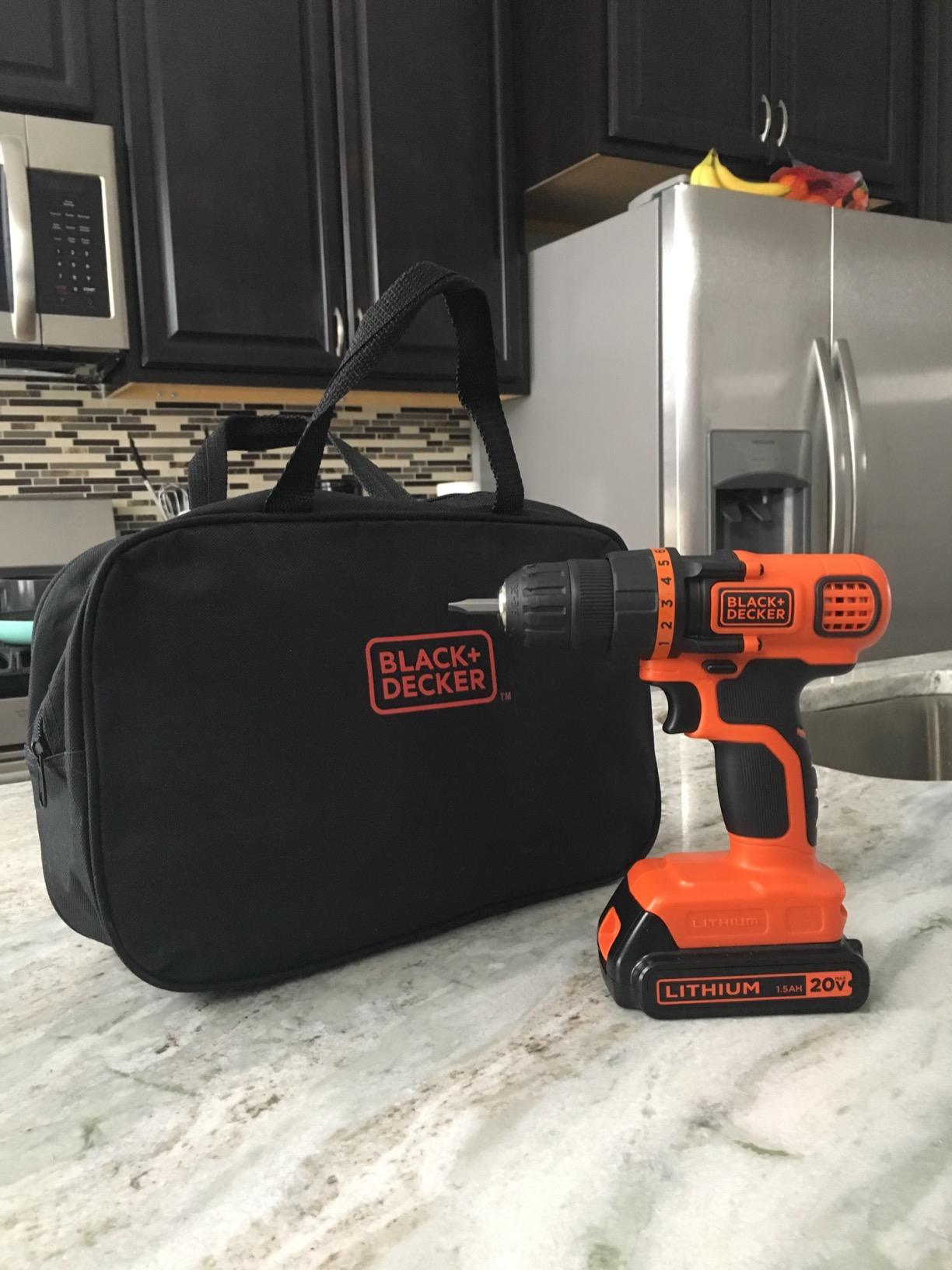 BLACK+DECKER 20V MAX 68-Piece Cordless Drill and Home Tool Project Kit with Tool Storage Bag (LDX120PK) customer photo 2
