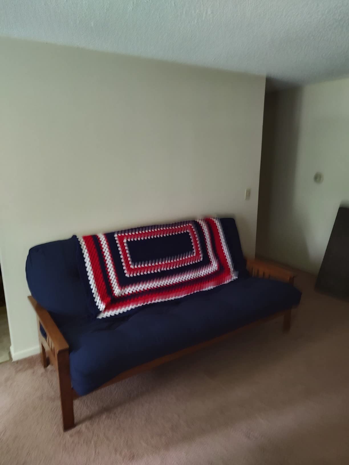 Nirvana Futons Stanford Futon Set - Full Size Futon Frame with Mattress Included (8 Inch Thick Mattress, Twill Navy Blue Color), Heavy Duty Wood, Popular Sofa Bed Choice customer photo 2