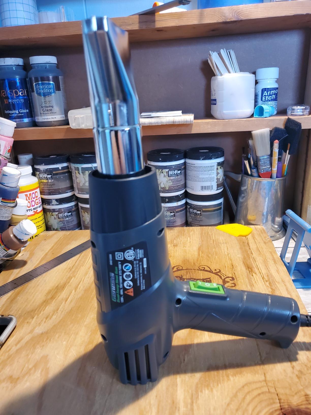 Genesis GHG1500A Dual Temperature Heat Gun Kit With Fast Heat High And Low Settings 572F/1000F, Air Reduction Nozzle, Reflector Nozzle, And Two Deflector Nozzles with 2 Year Warranty customer photo 2