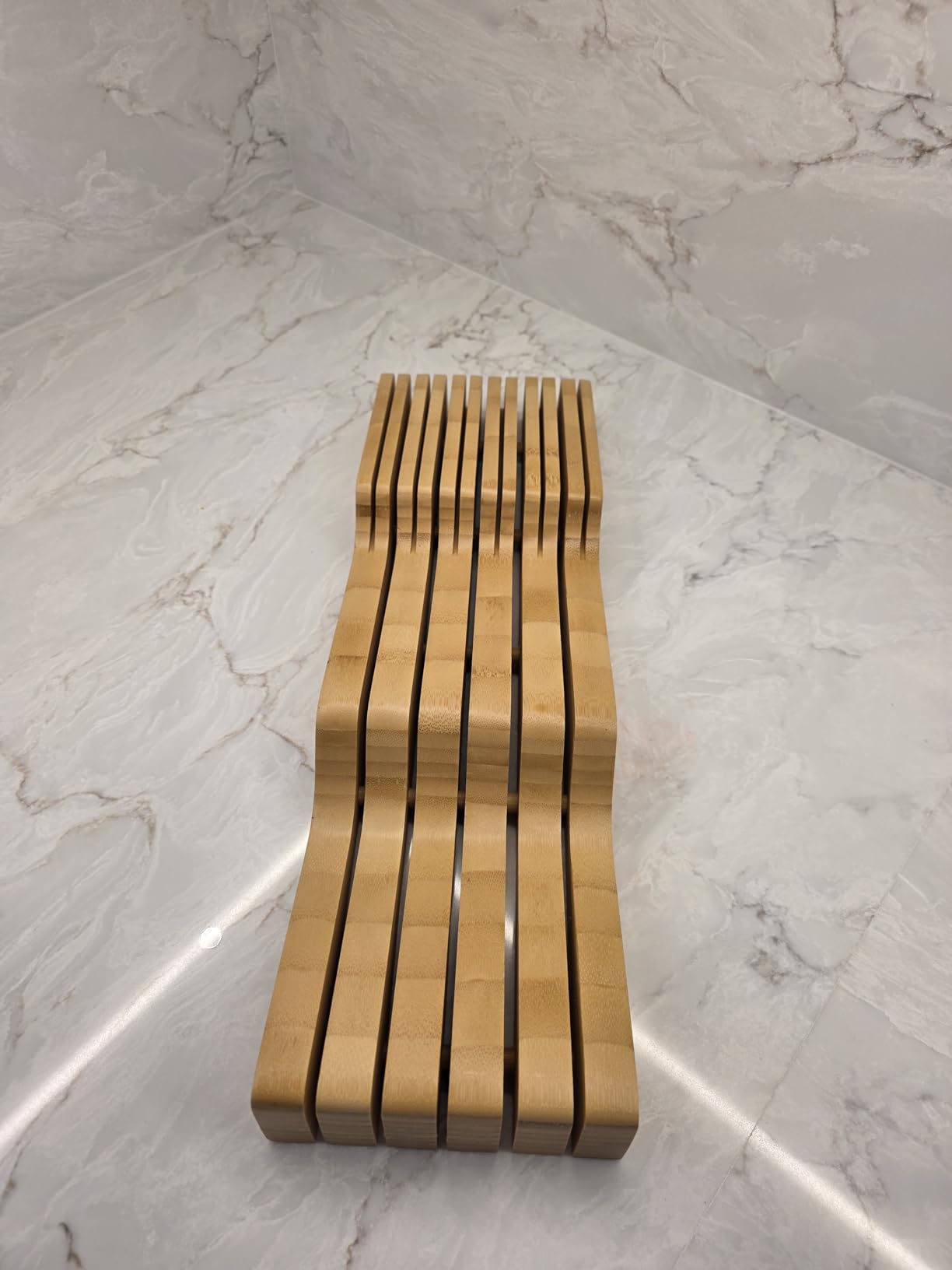 Bellemain 100% Pure Bamboo Knife Drawer Organizer, Knife Block - 16 Slots customer photo 1