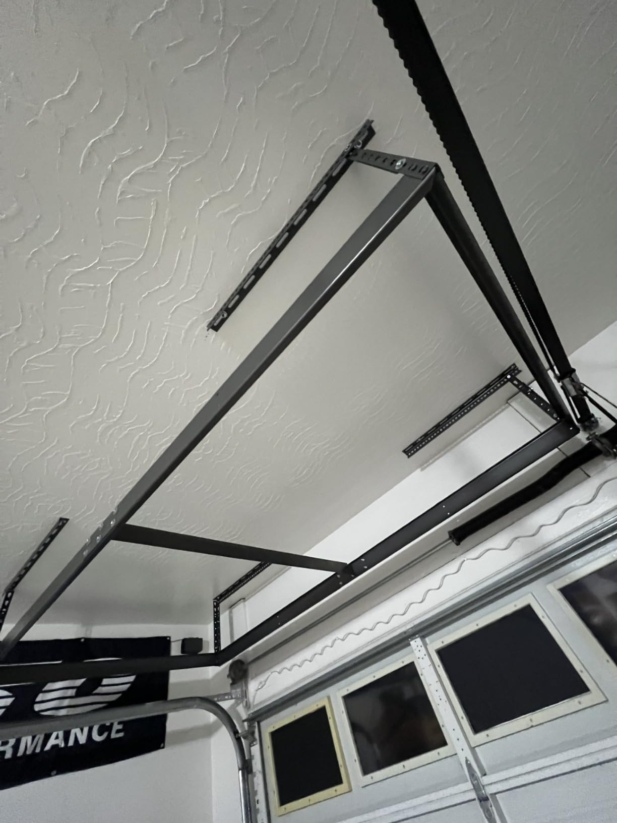 MonsterRax 4x8 Overhead Garage Storage Rack, White, 24