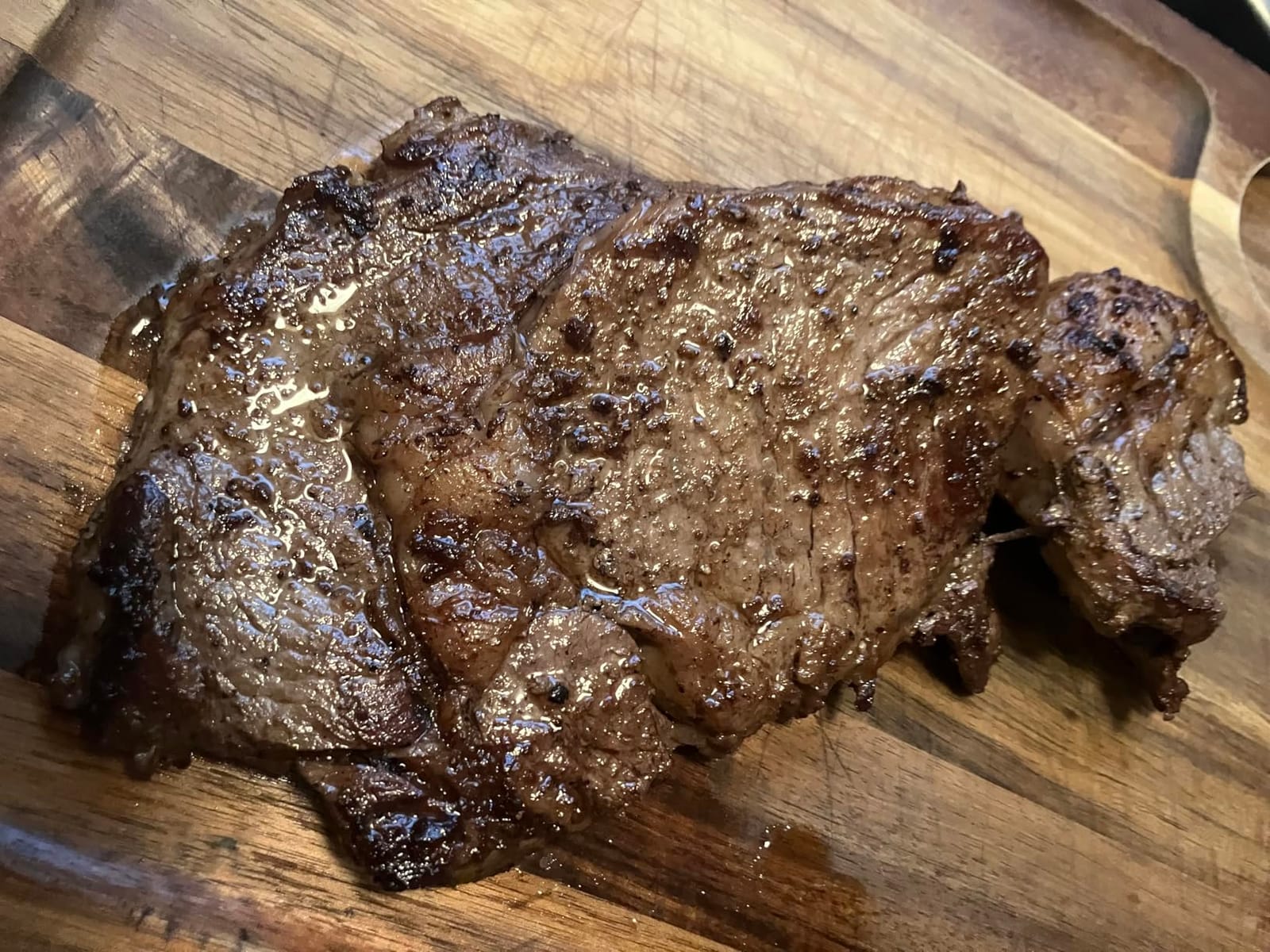 de Buyer MINERAL B Carbon Steel Steak Pan - 11” Diameter, 8.4” Cooking Surface - Ideal for Searing & Browning Meat - Naturally Non-Stick Finish - Made in France customer photo 1
