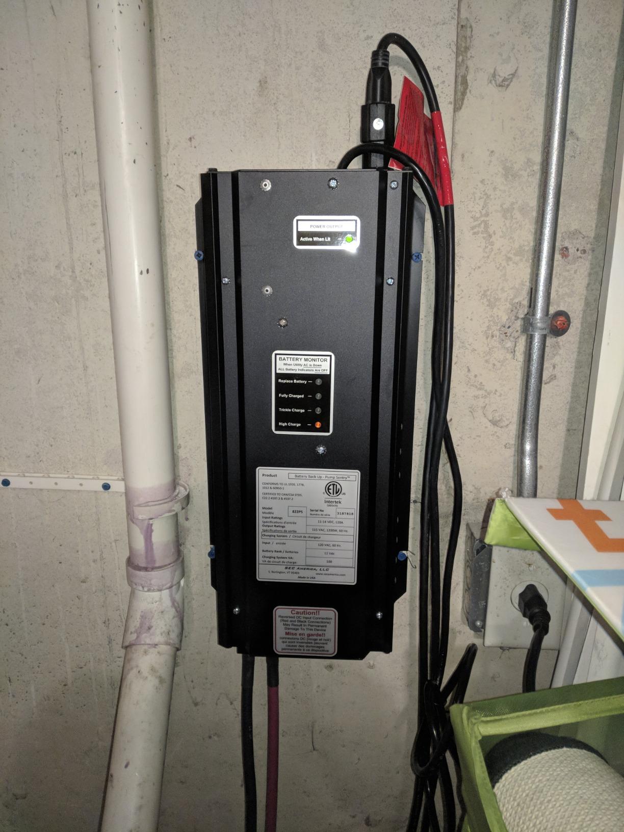 822PS - Sump Pump Backup System customer photo 2
