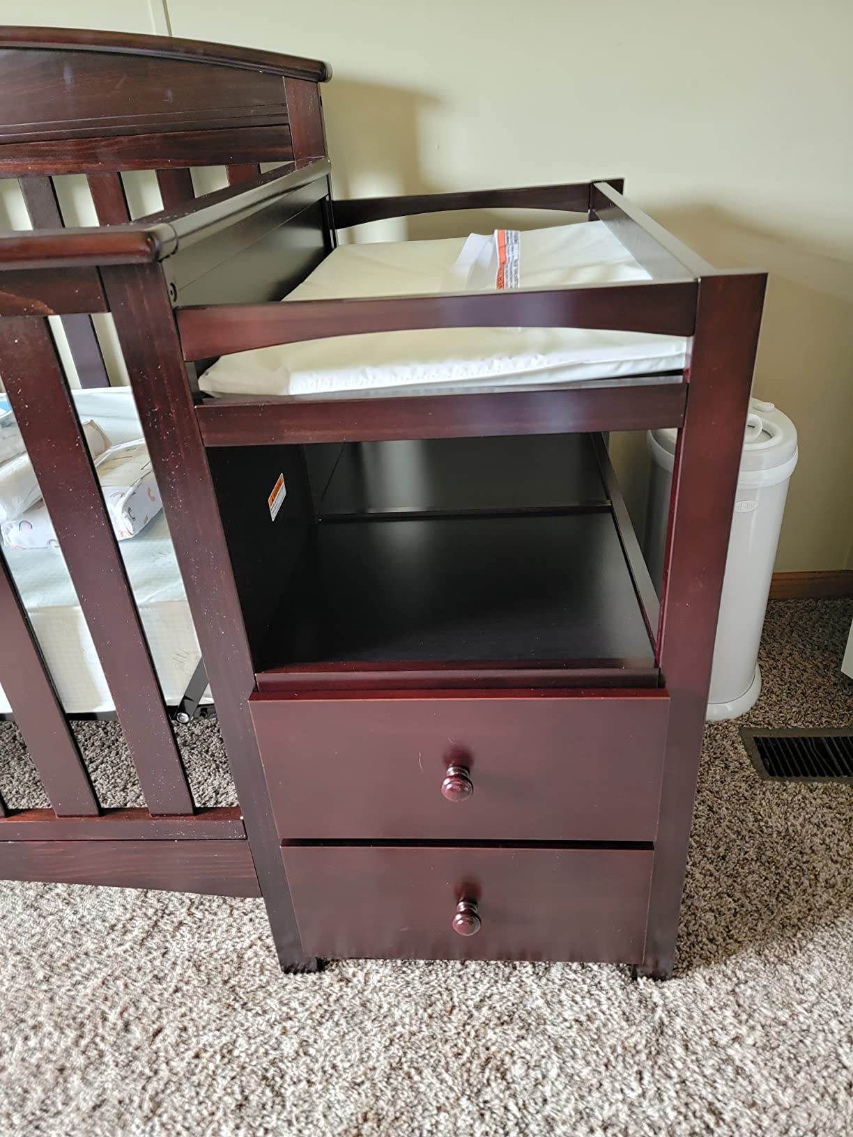 Delta Children Abby Convertible Crib and Changer, Grey customer photo 2