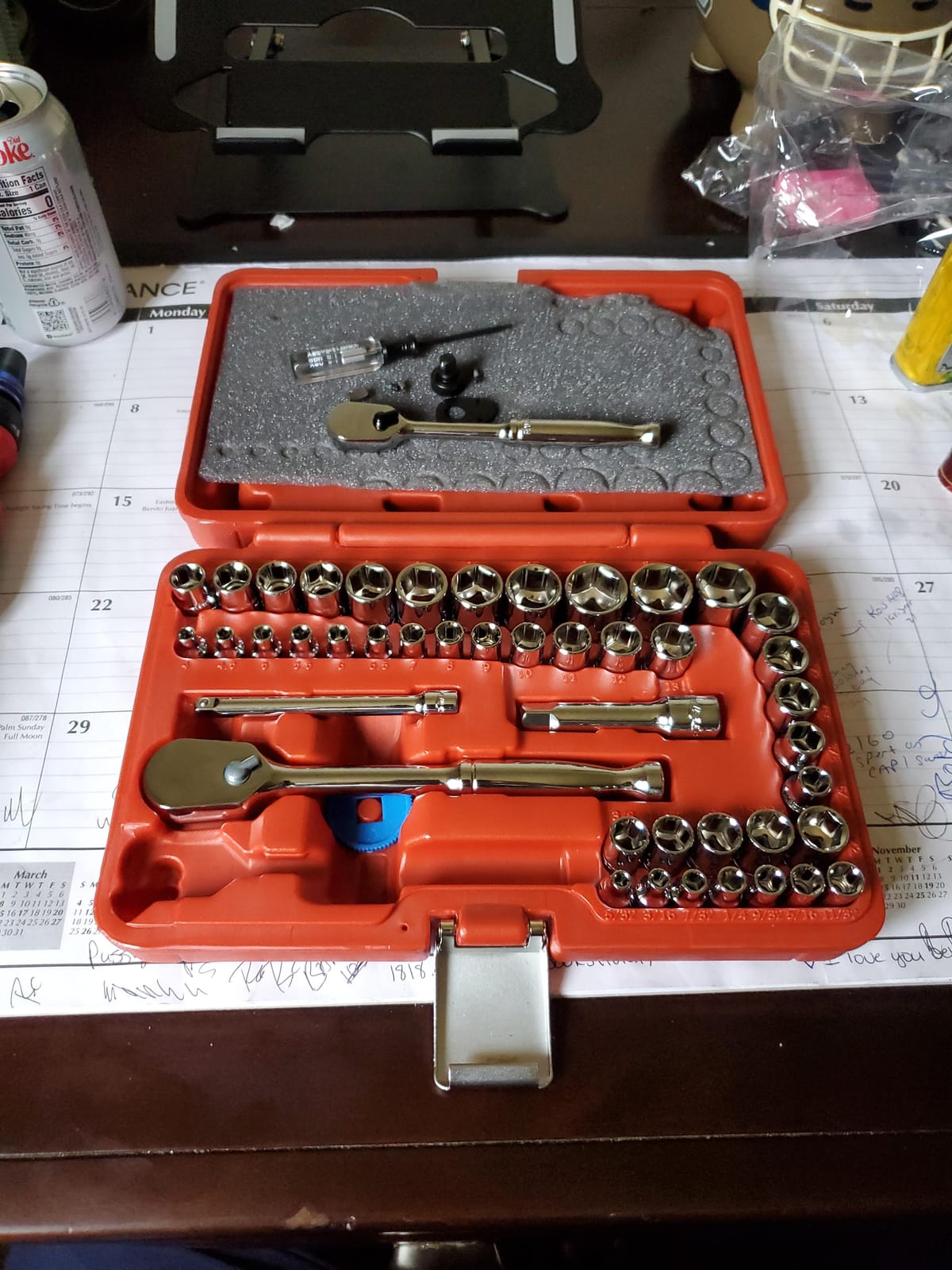 EPAuto 40 Pieces 1/4-Inch & 3/8-Inch Drive Socket Set, 72 Tooth Ratchet customer photo 2