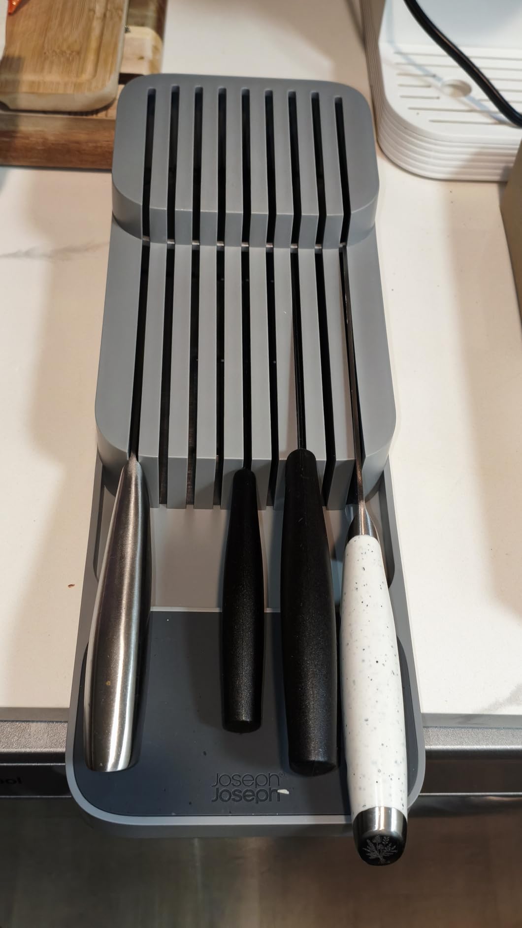 Joseph Joseph DrawerStore Knife Organizer, holds up to 9 knives, Kitchen Organization & Drawer Storage – Compact, Gray customer photo 1