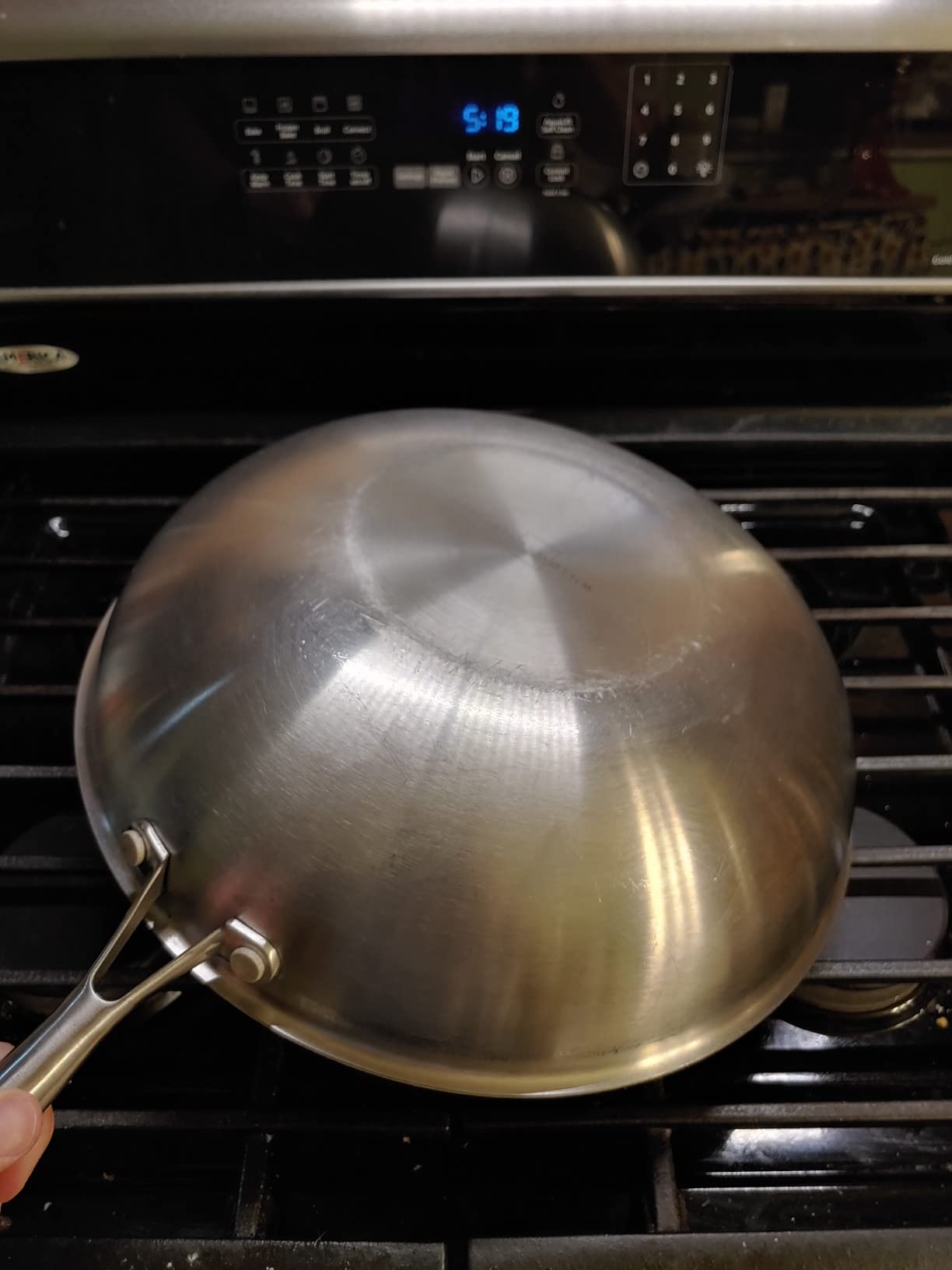 Willow & Everett Stainless Steel Flat Bottom Wok Pan, Professional Traditional Stir Fry Cookware w/Domed Lid & Spatula, Low Maintenance Rust & Scratch Resistant for Induction Gas Electric Stove Top customer photo 1