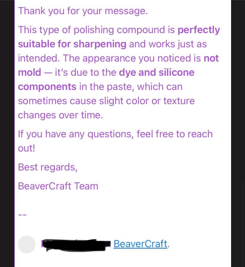 BeaverCraft Stropping Leather Strop for Knife Sharpening Strop LS2P1 - Knife Stropping Kit 3 x 8 IN - Knives Sharpener with Honing Strop Polishing Compound Set - Double Sided customer photo 1