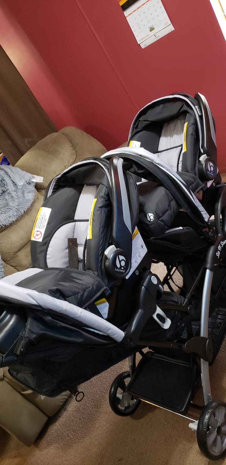 Baby Trend Infant/Toddler Double Stroller & 2 Car Seats, 3 Pc Set, Stormy customer photo 2
