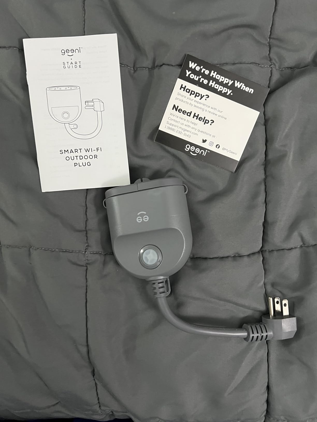 Geeni Outdoor Duo Wi-Fi Smart Plug, Weatherproof Dual Socket, Wireless Remote Control, Works with Alexa & Google Home, 2 Outlets customer photo 1
