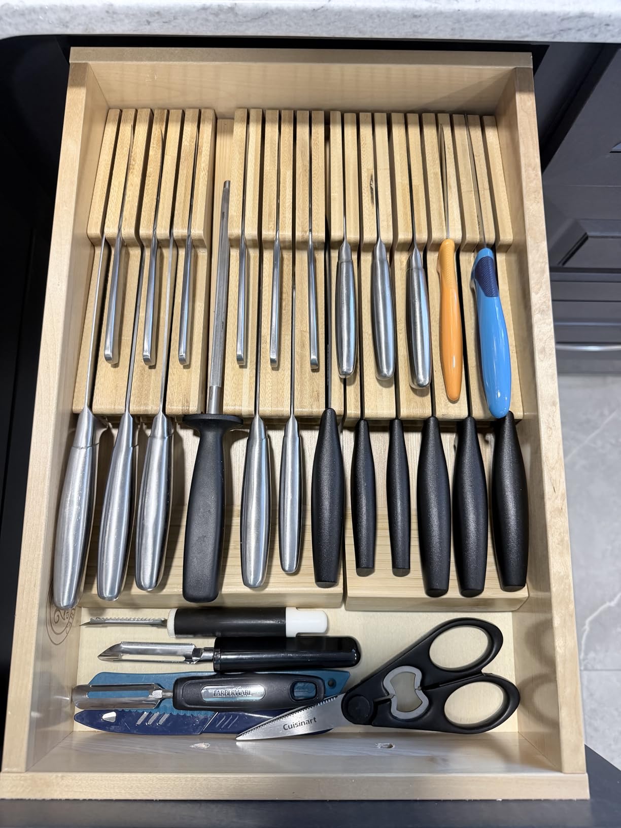 NIUXX Bamboo In-Drawer Knife Block Set for 16 Knives(Not Included) customer photo 1