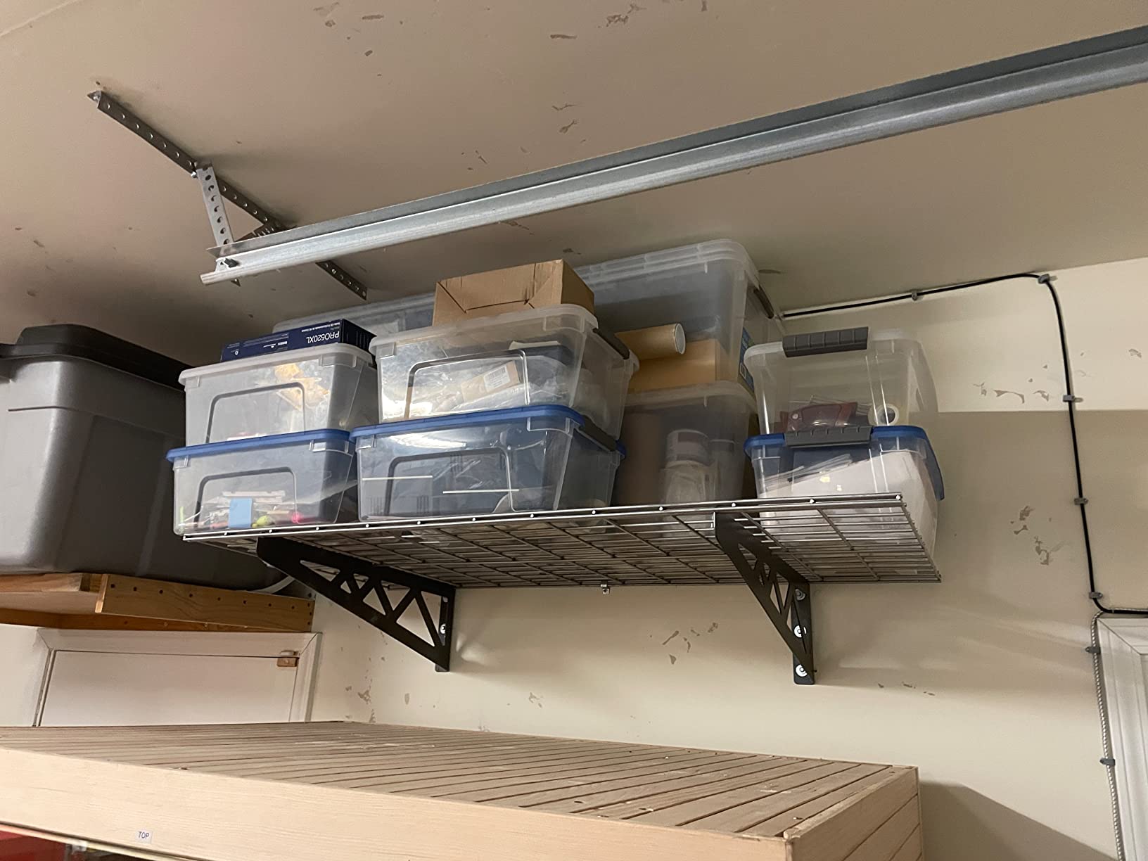 MonsterRax 18x48 White Garage Wall Shelf 2-Pack, 500lb, White customer photo 1