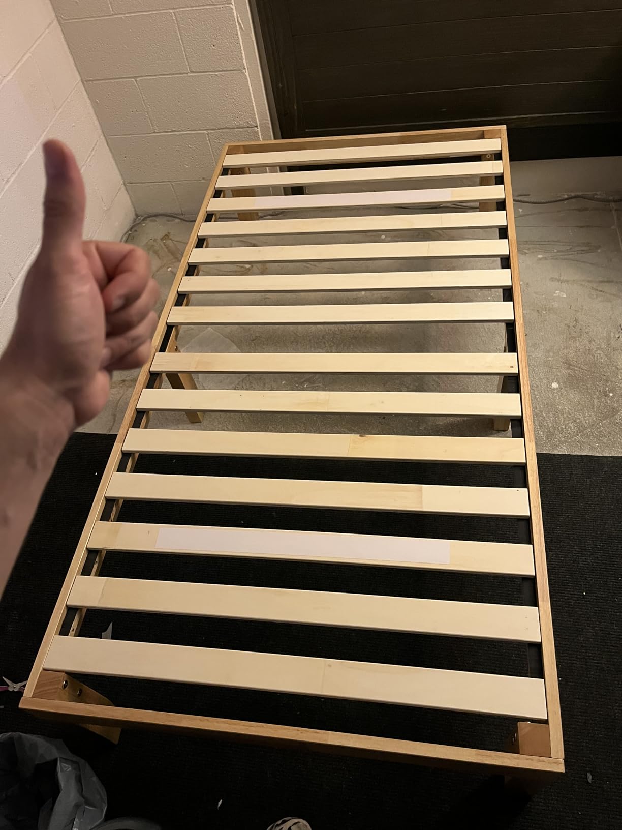 GIANTEX 14 Inch Queen Wood Platform Bed Frame, Minimalist Style Mattress Foundation with Solid Rubber Wood, Heavy Duty Slat Support, Without Headboard, Easy Assembly, No Box Spring Needed, Espresso customer photo 2