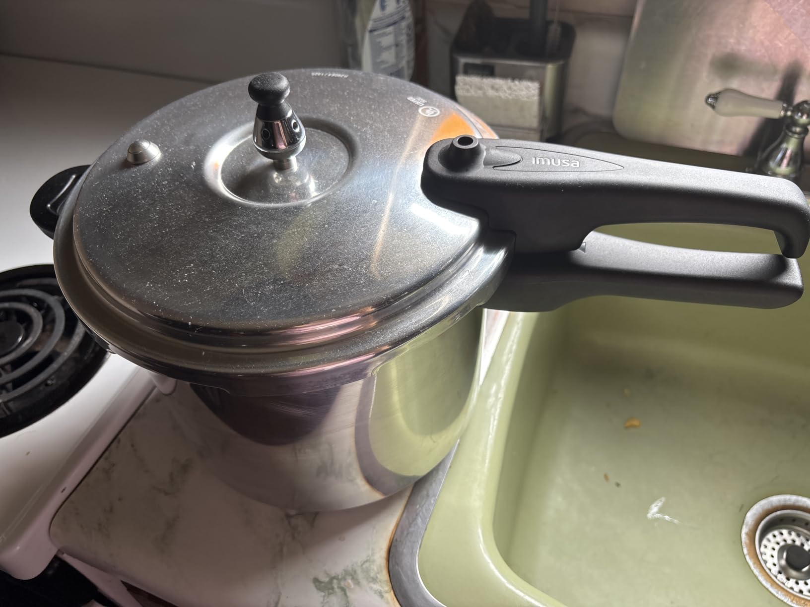 Barton 6.0 Quart Pressure Cooker Pot Release Valve Aluminum Canning Cooker Pressure Release Pot Stove Top Instant Fast Cooking Stovetop Pressure Canner Pot Gas Stoves, (5.67L) customer photo 2