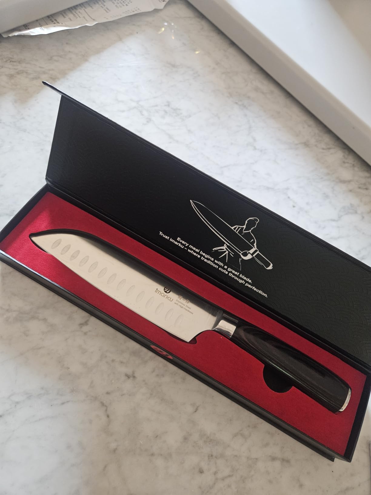 imarku Santoku Knife 7 Inch with Sharp Japanese High Carbon Stainless Steel customer photo 1