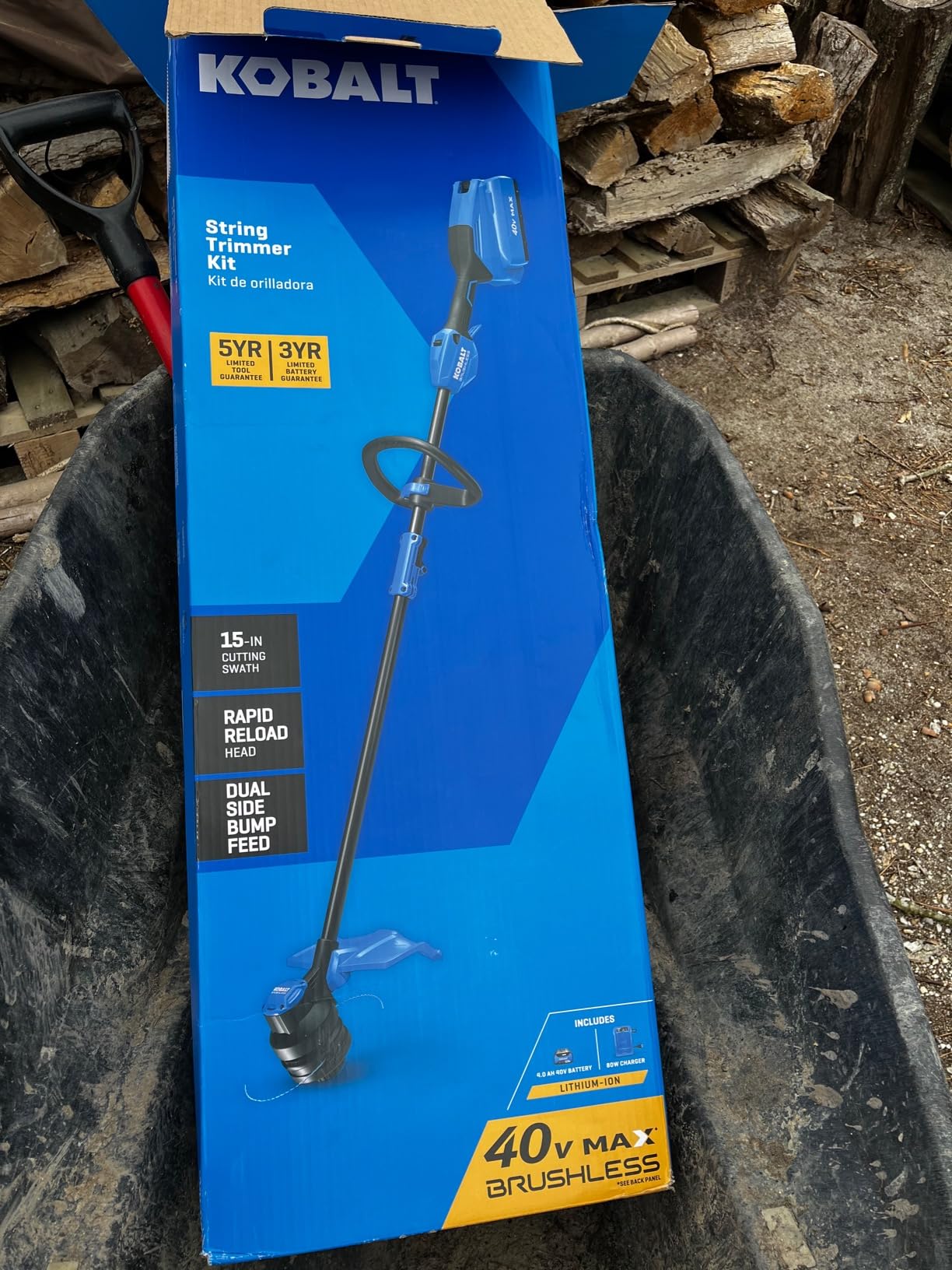 Kobalt 40-Volt Max 15-in Straight Cordless Bare Tool String Trimmer (Battery Not Included) customer photo 2