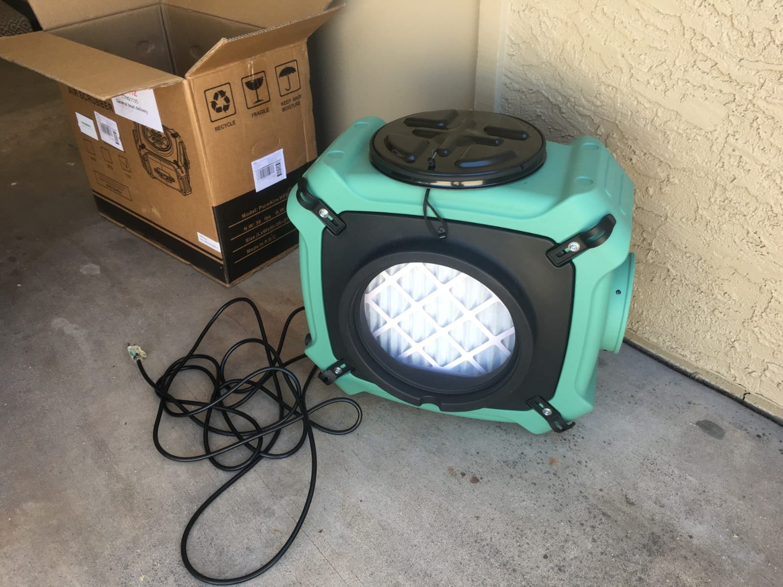 ALORAIR PureAiro HEPA Max 870 Air Scrubber 3-Stage Filtration, Blue customer photo 2
