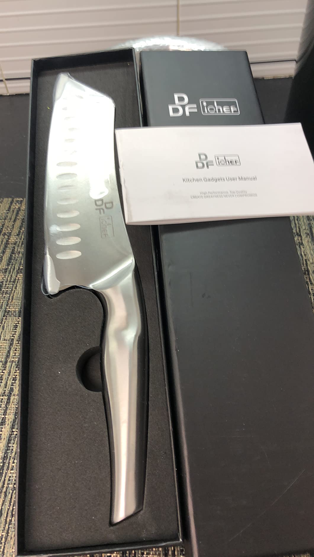 Chef Knife 7 Inch, High-Carbon Stainless Steel Santoku, Dishwasher Safe customer photo 1