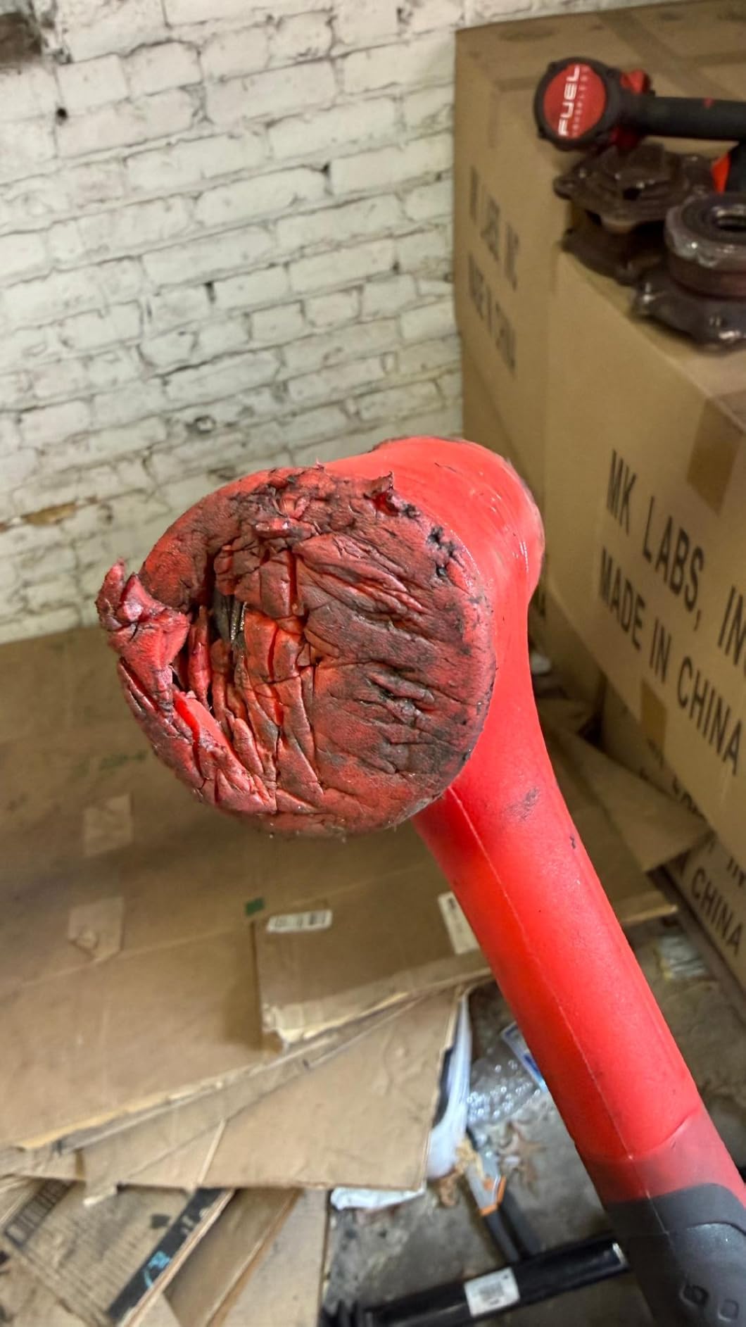 YIYITOOLS Dead Blow Hammer Set, 3 Piece/16oz(1LB),27oz(1.5LB),45oz(3LB),Red and Black, Shockproof Design, No Rebound Mallet Unibody Molded Checkered Grip Spark and Rebound Resistant (YY-3-013) customer photo 1