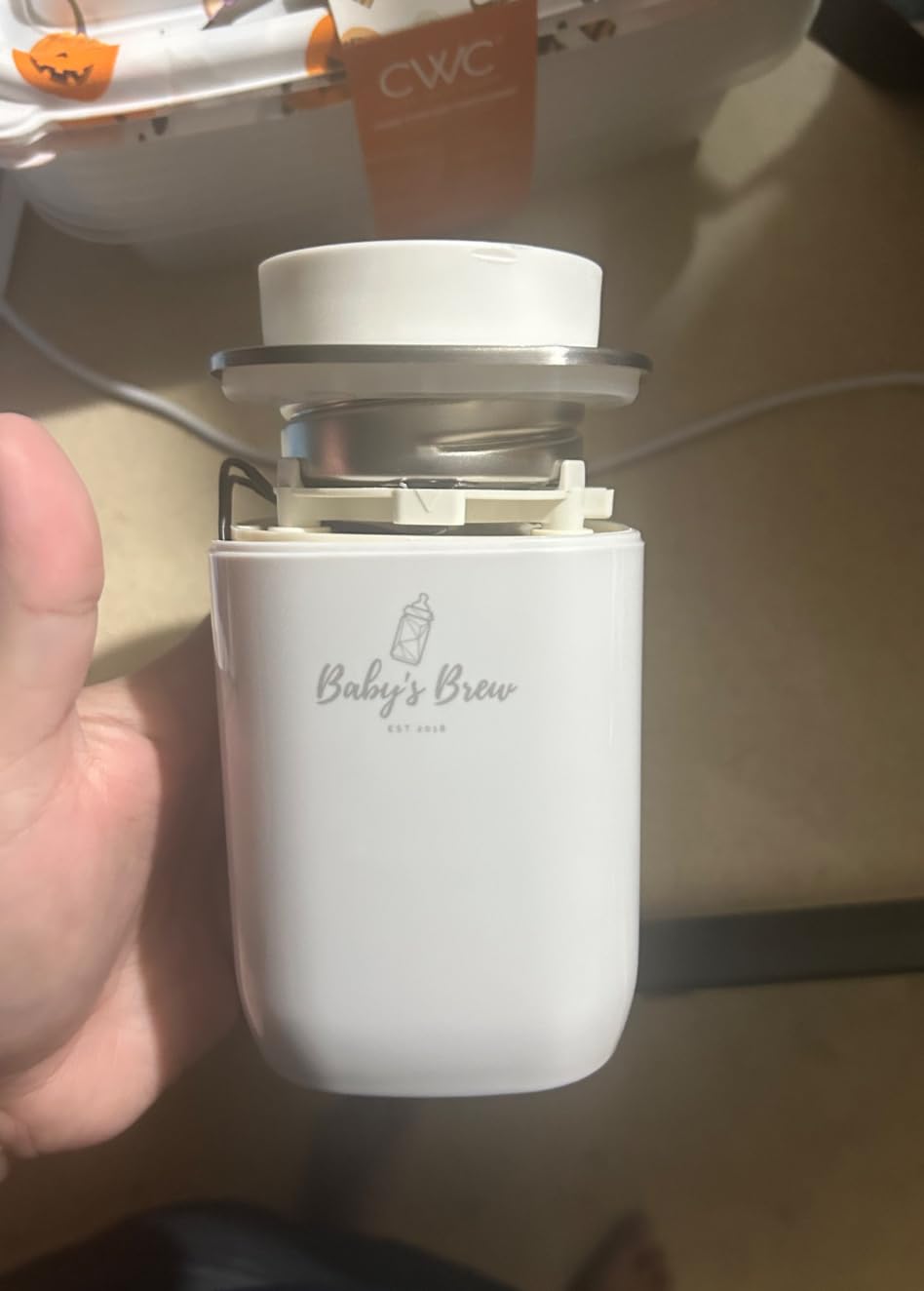 Baby's Brew Portable Bottle Warmer for Travel, Cordless Waterless, White customer photo 1
