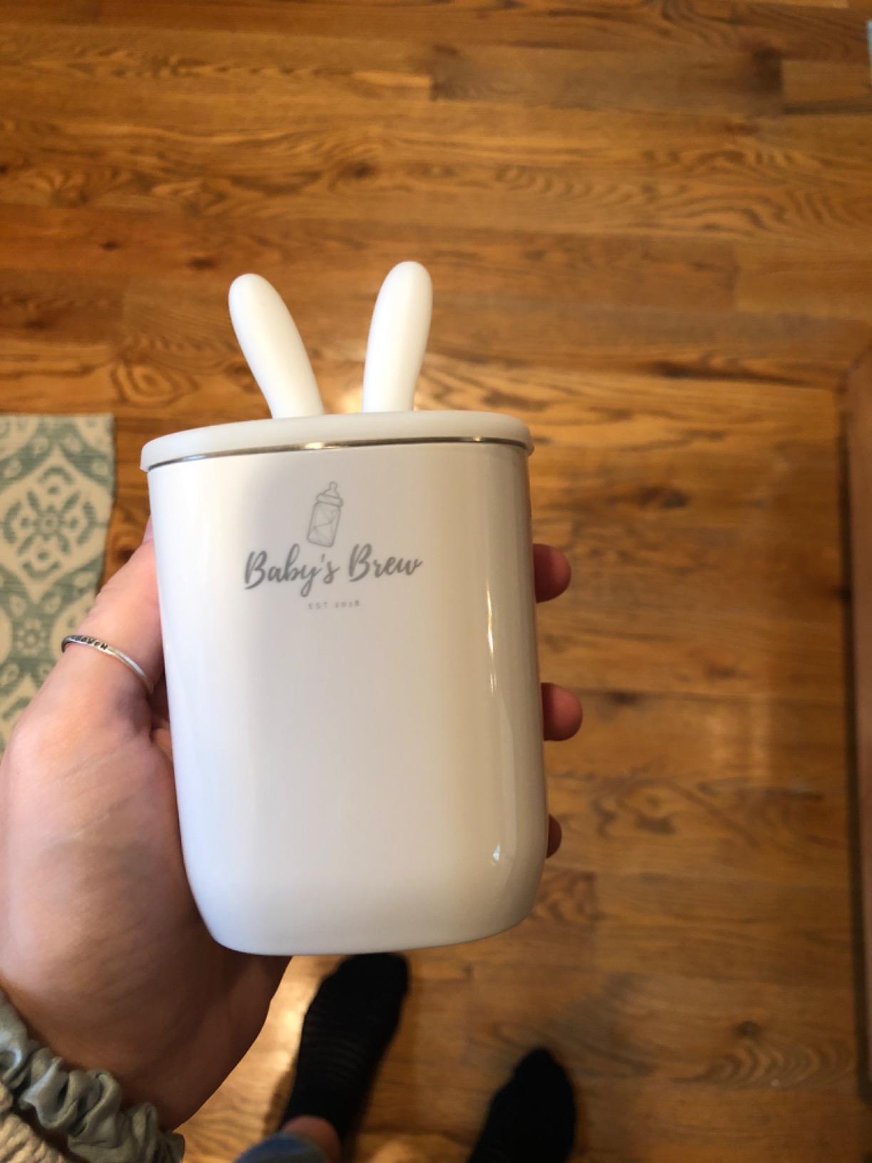 Baby's Brew Portable Bottle Warmer for Travel, Cordless Waterless, White customer photo 2