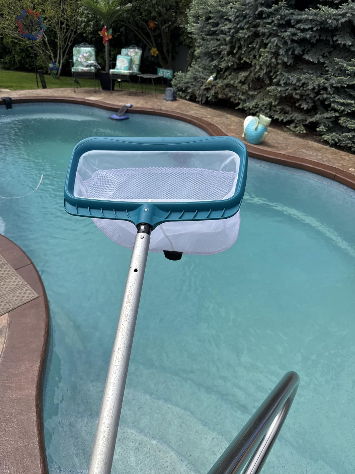 POOLWHALE Pool Skimmer Leaf Rake Net, Fine Mesh Deep Nylon Bag (No Pole) customer photo 1