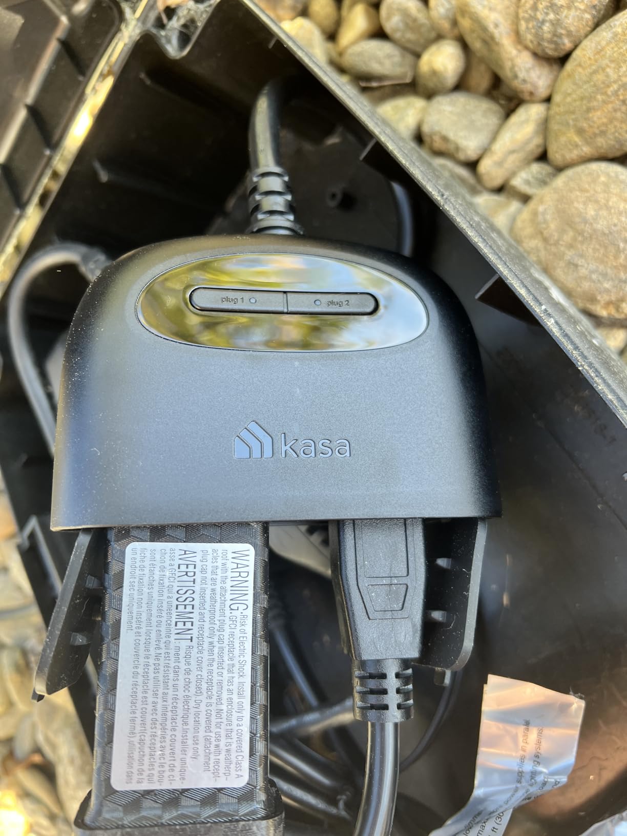 Kasa Outdoor Smart Plug, Smart Home Wi-Fi Outlet with 2 Sockets, EP40 customer photo 1