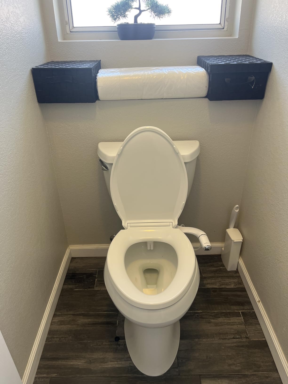 GenieBidet Bidet Attachment for Toilet - Ultra-Slim Hygienic Bidet Attachment For Existing Toilets - Bidet Toilet Seat Attachment with Pressure Controls - Travel Bidet Included (Left Hand Operation) customer photo 1