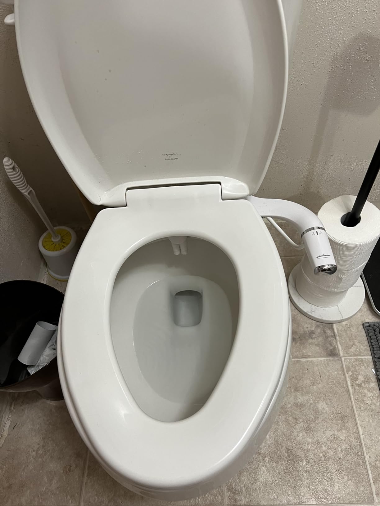 GenieBidet Bidet Attachment for Toilet - Ultra-Slim Hygienic Bidet Attachment For Existing Toilets - Bidet Toilet Seat Attachment with Pressure Controls - Travel Bidet Included (Left Hand Operation) customer photo 2