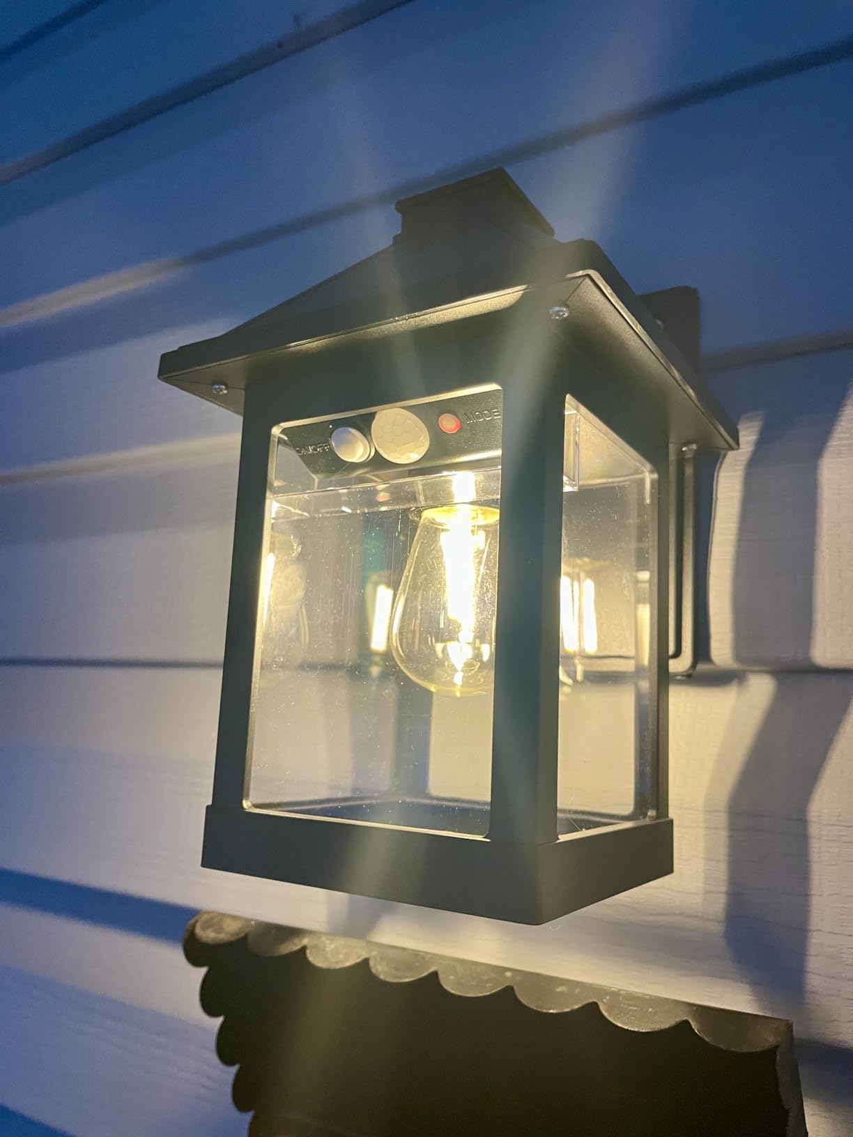 2 Pack Solar Wall Lanterns Outdoor with 3 Modes, Dusk to Dawn Motion Sensor customer photo 2