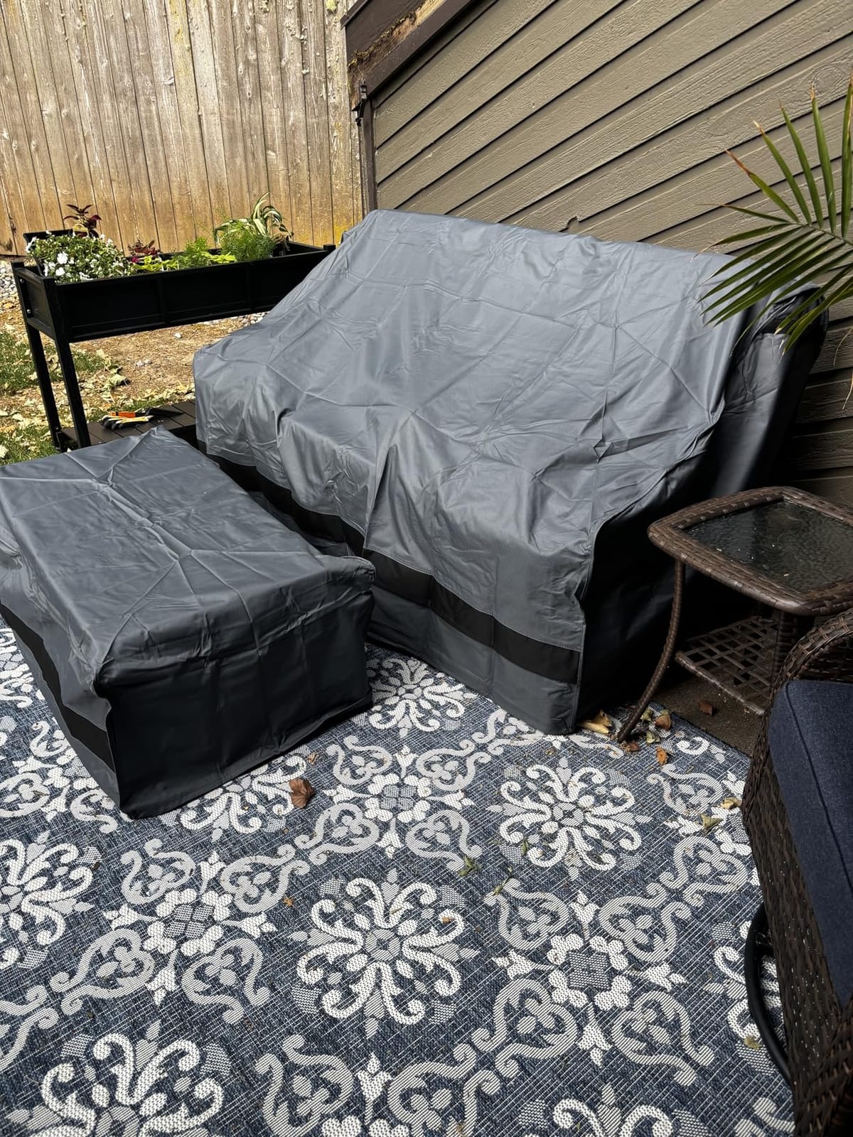 loriano Patio Furniture Cover Set, 4 Piece Outdoor Furniture Cover Waterproof, 600D Heavy Duty Lawn Patio Set Covers customer photo 2