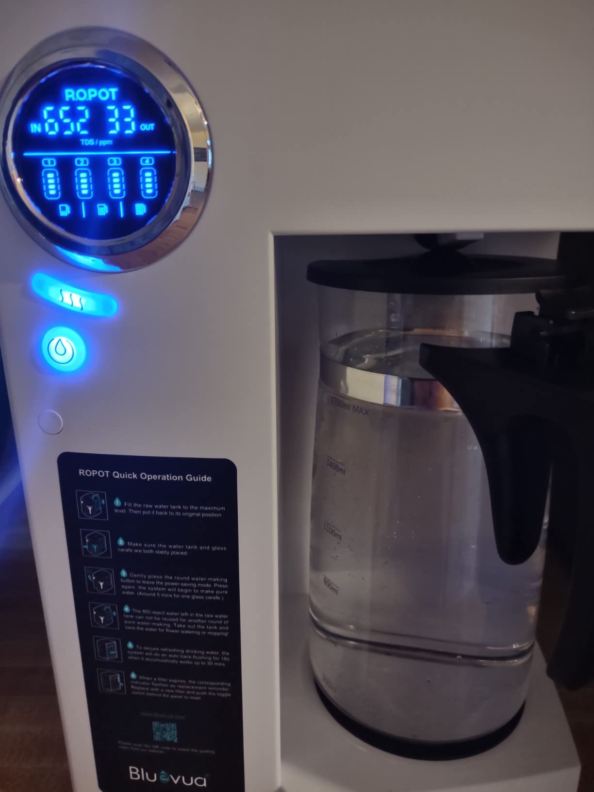 Bluevua RO100ROPOT Countertop Reverse Osmosis Water Filter System customer photo 1