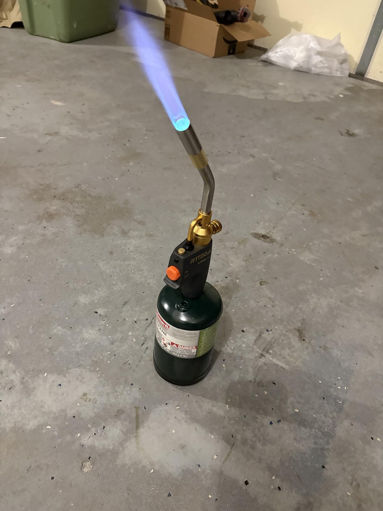 RTTOOA Propane Torch Head, GJ-8000pro High Intensity Torch Head, Trigger Start Gas Torch Kit for Propane, Pencil Flame Welding Torch Fuel by Mapp/Map/Propane, Soldering, Cooking（CSA Certified) customer photo 1