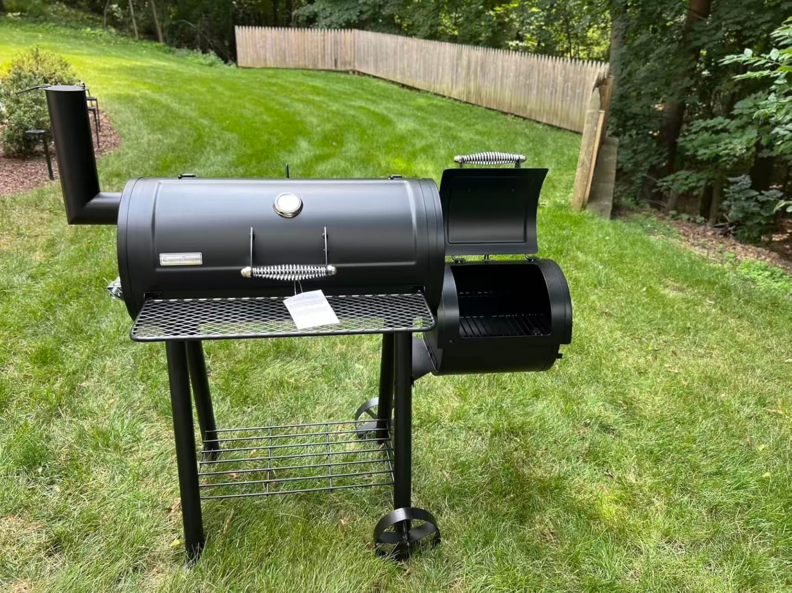 Captiva Designs Charcoal Grill with Offset Smoker for Outdoor Barbecue customer photo 2