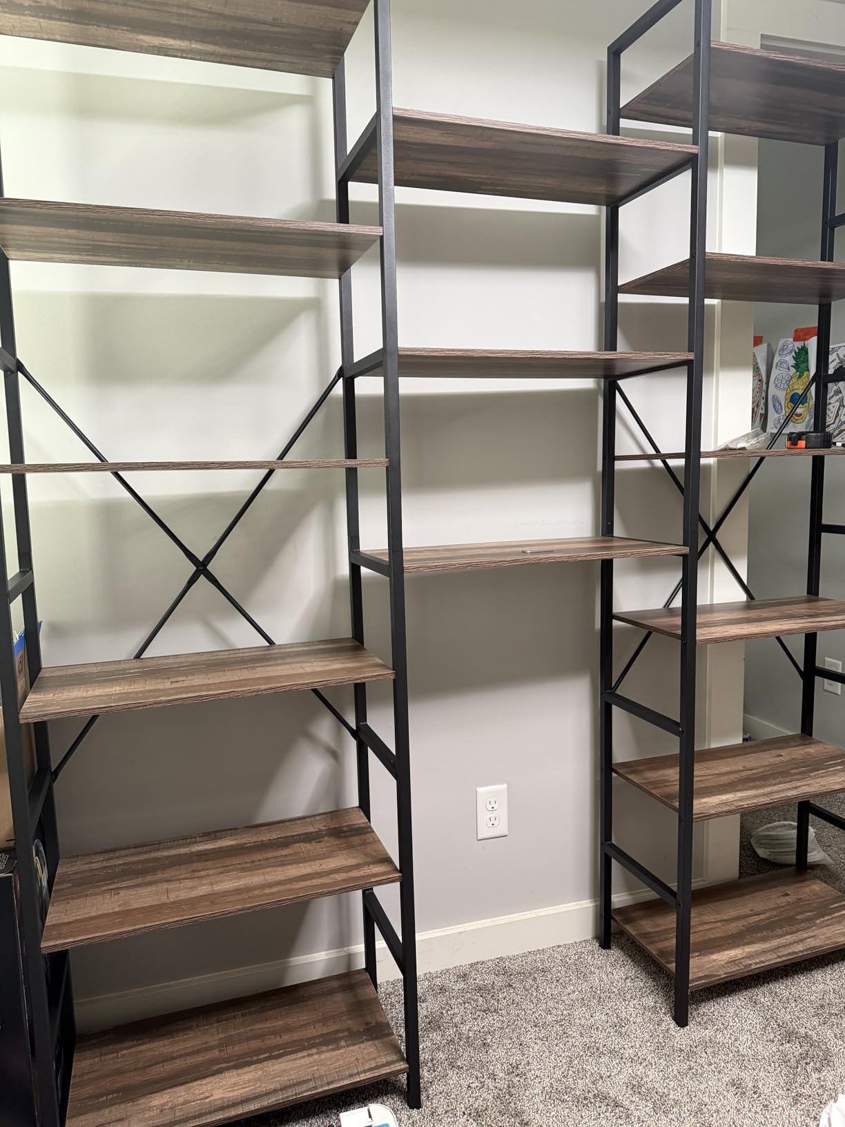 IRONCK Book Shelf 6 Tiers Triple Wide Large 69.3