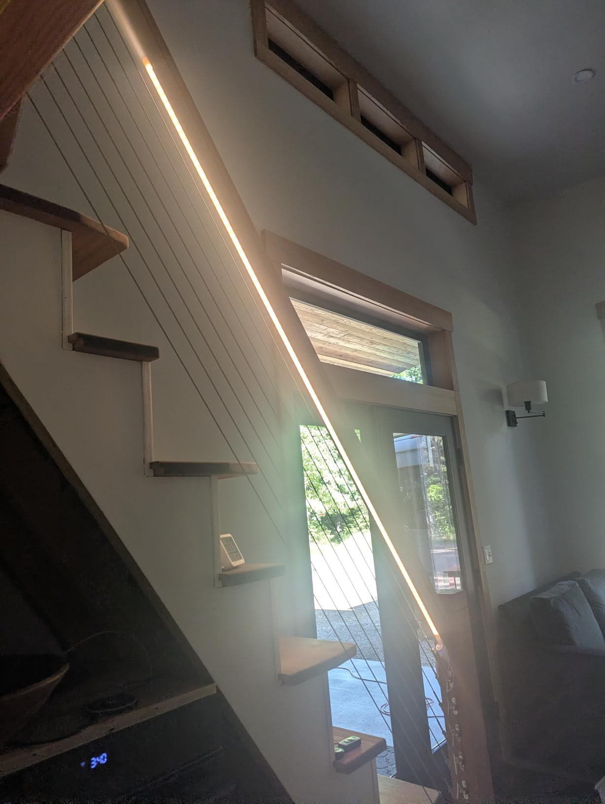 WOBANE 16.4ft Motion Sensor LED Strip with Remote,Warm White Tape Lighting customer photo 1
