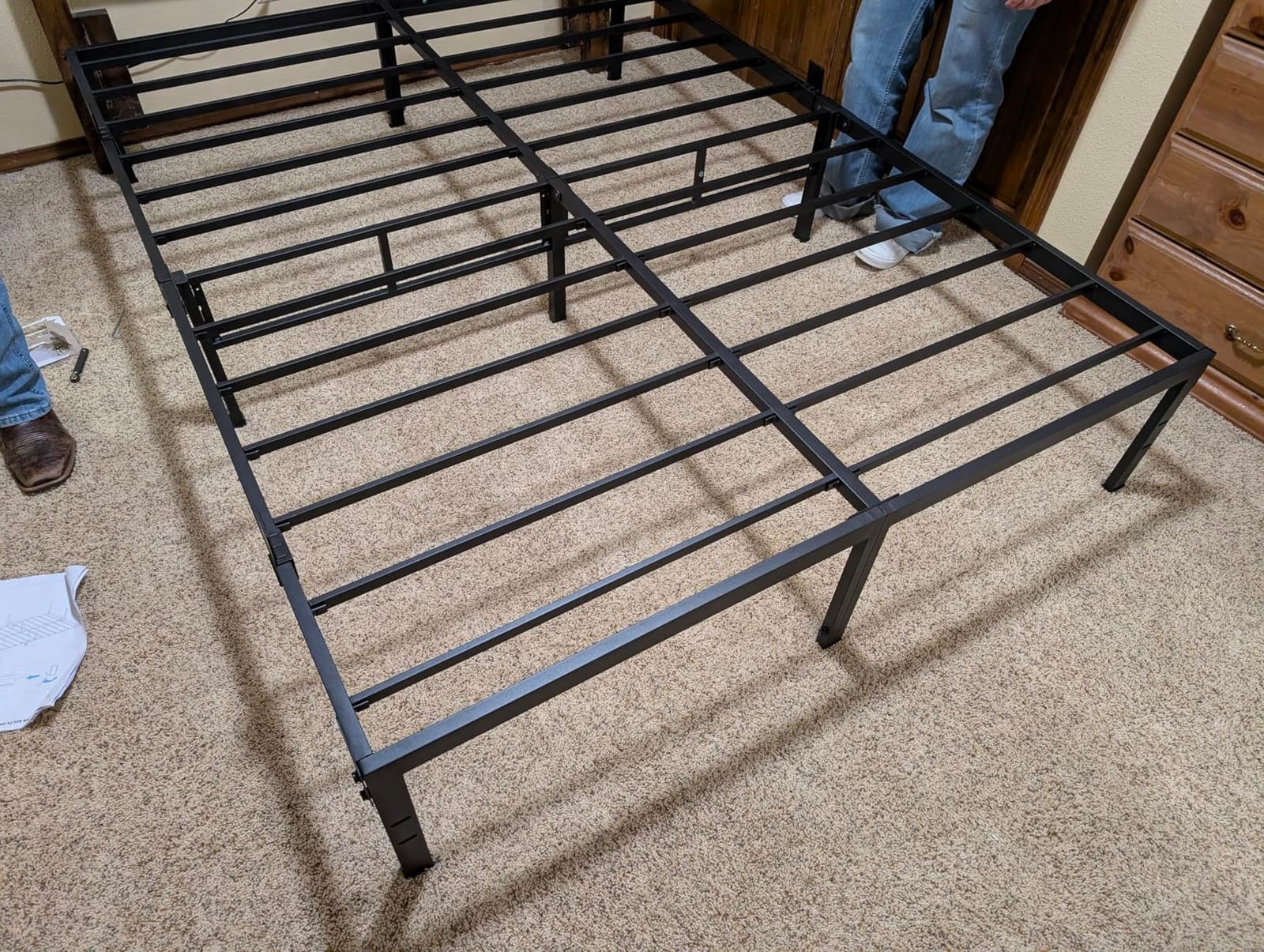 FUIOBYVV Queen Bed Frame, 14 Inch Heavy Duty Metal Platform Bed Frame Queen Size Support Up to 3500 lbs, No Box Spring Needed,Headboard Holes,Steel Slat Support,Noise Free,Easy Assembly customer photo 2