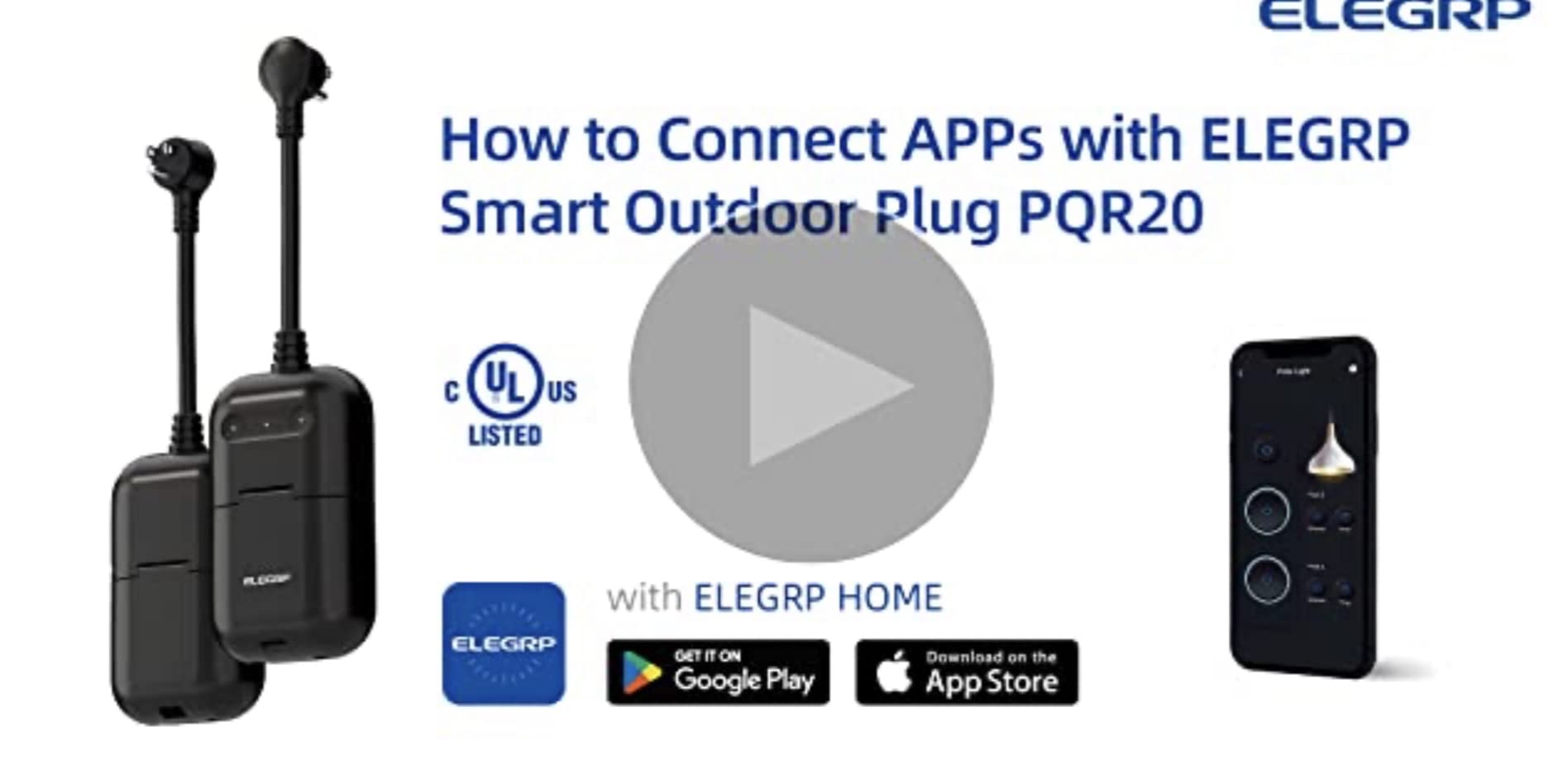 ELEGRP PQR20 Outdoor Smart Plug Waterproof IP66, WiFi Plug with 2 Individually Sockets, Compatible with Alexa & Google Assistant, Smart Outdoor Outlet for String Lights, UL Certified, 1 Pack, Black customer photo 2
